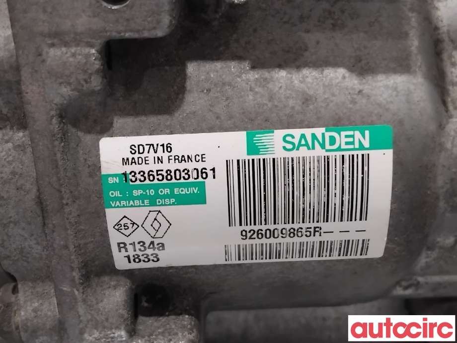Aircondition kompressor til Nissan Qashqai 2010-2014 (Type I, Fase 2)  (NISSAN|2763000Q3J|SD7V161833|926009865R)
