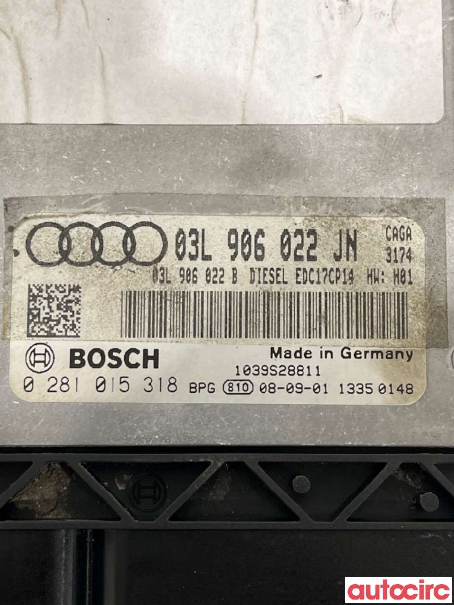 Styreenhet motor til Audi A4 2007-2014 (Type IV) (B8) (B8) (AUDI|03L906022JN|0281015318)