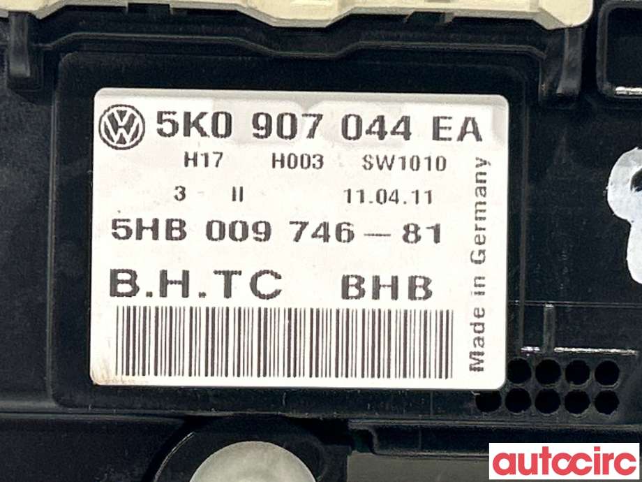 Varmeapparat betjening til VW Touran 2010-2015 (Type I, Fase 3)  (VOLKSWAGEN|5K0907044GK|5K0907044)