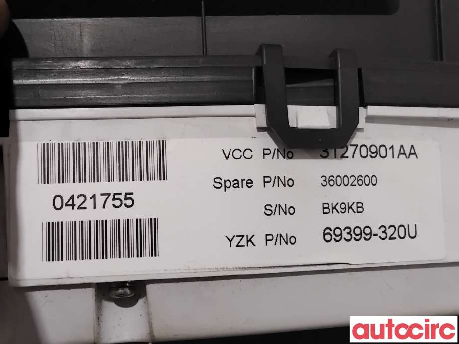 Instrumentpanel til Volvo XC70 2008-2013 (Type II, Fase 1)  (VOLVO|36002600|69399-320U)