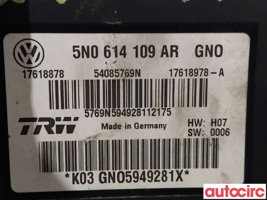 ABS sentral til VW Tiguan 2011-2016 (Type I, Fase 2)  (VOLKSWAGEN|5N0614109BK|54085769N|5N0614109CN)