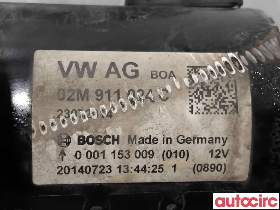Starter diesel til VW Transporter / Caravelle 2009-2015 (Fase 2) (T5) (T5) (VOLKSWAGEN|02M911024CX|0001153009|02M911024C)