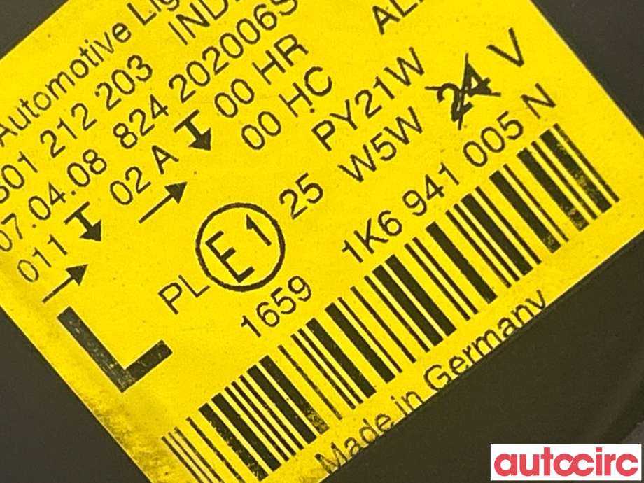 Frontlykt venstre halogen til VW Golf V, Combi 2003-2008  (VOLKSWAGEN|1K6941029)