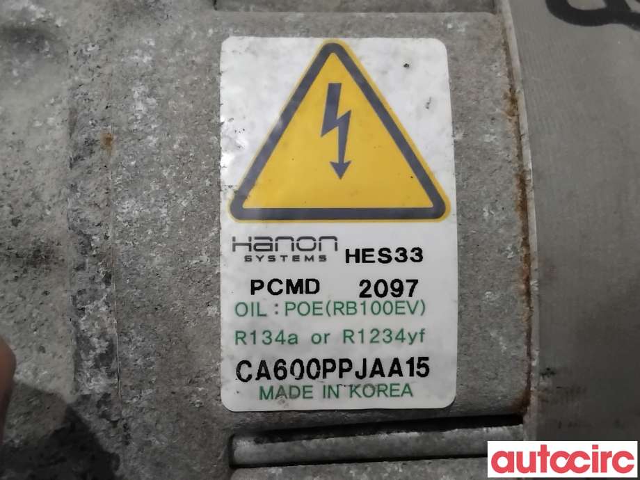 Aircondition kompressor til Hyundai Kona 2017-2021 (Type I, Fase 1)  (HYUNDAI|97701K4000|CA600PPJAA15|)