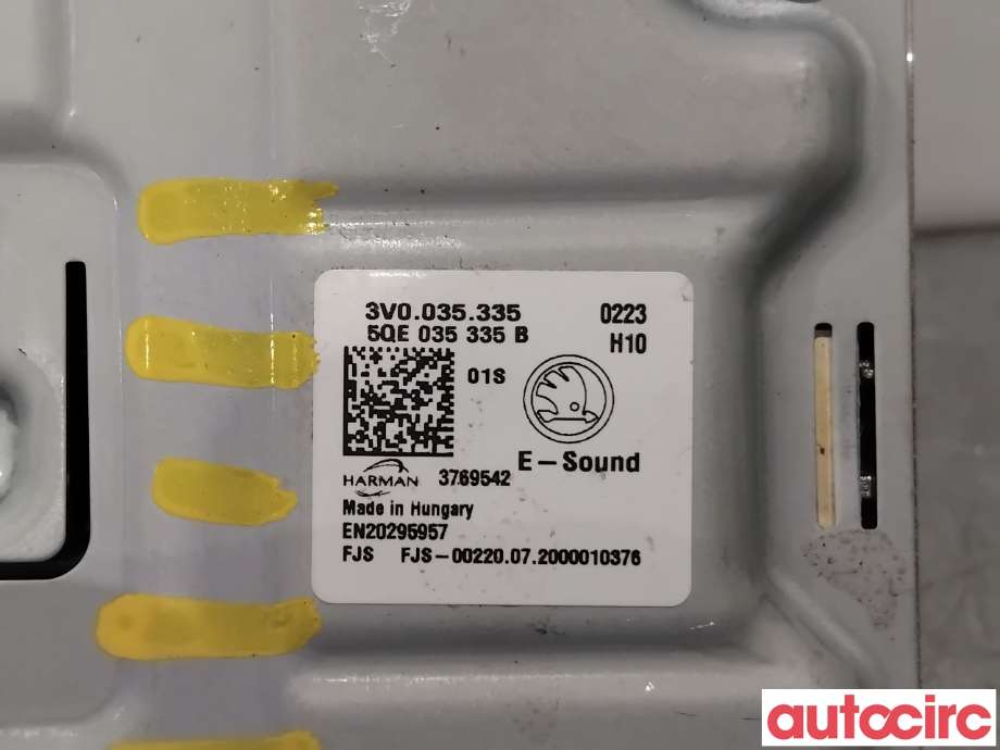 Styreenhet diverse til Škoda Superb 2015-->> (Type III) (SKODA|3V0035335|3769542|3V0035335A)