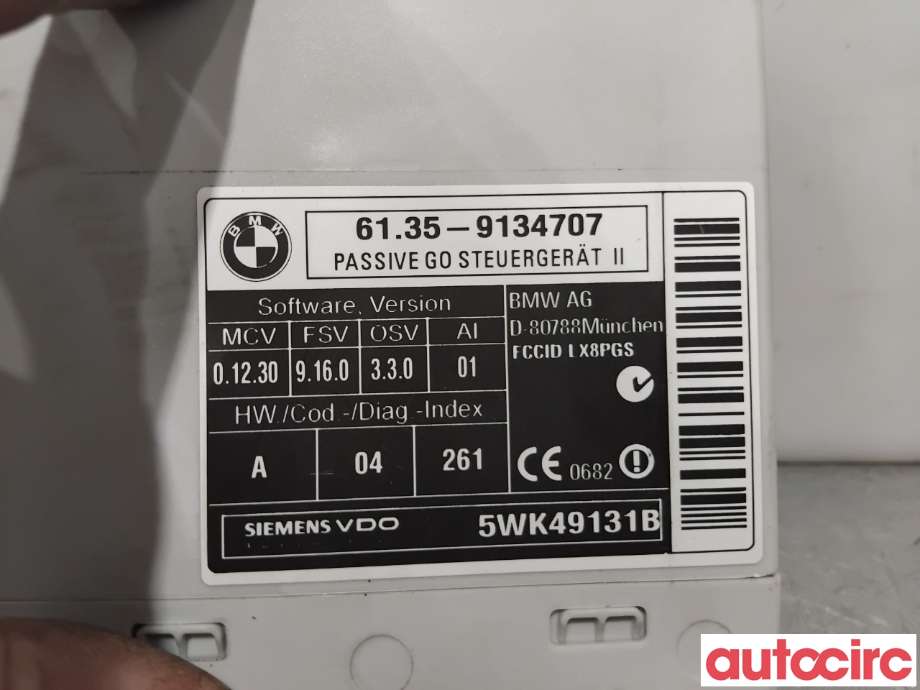 Styreenhet diverse til BMW X5 2007-2013 (E70) (E70) (BMW|61359134707|5WK49131B|6135-9134707)