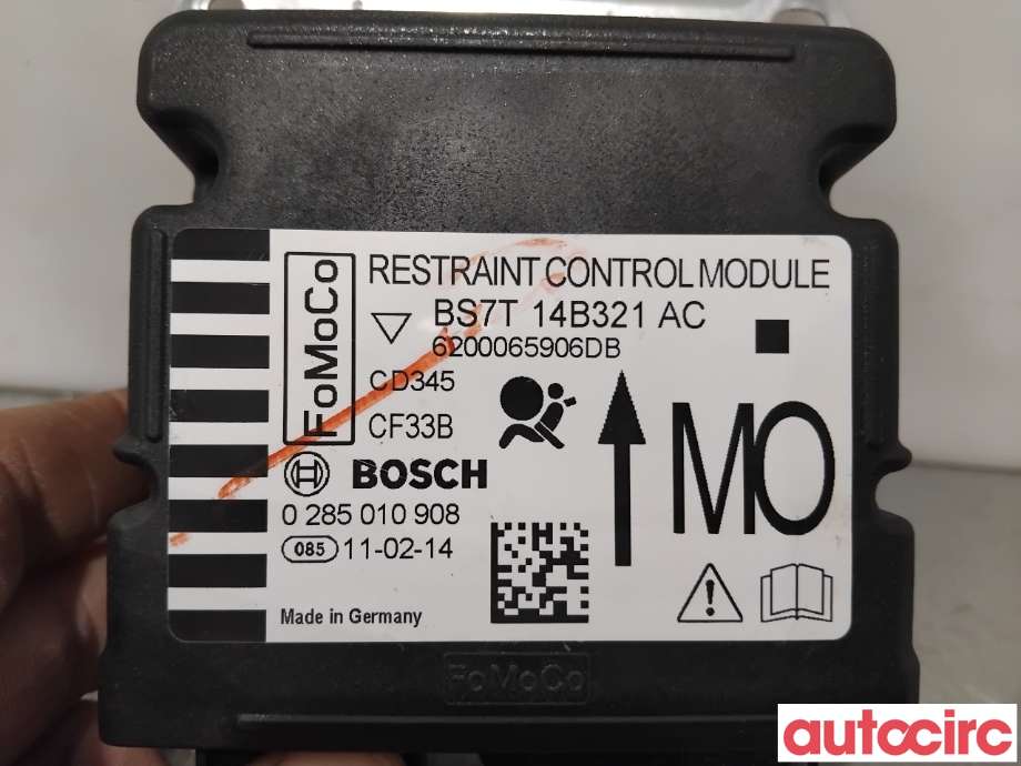 Airbag elektronikk til Ford Mondeo 2011-2014 (Type IV, Fase 2)  (FORD|1755063|0285010908|BS7T14B321AC)