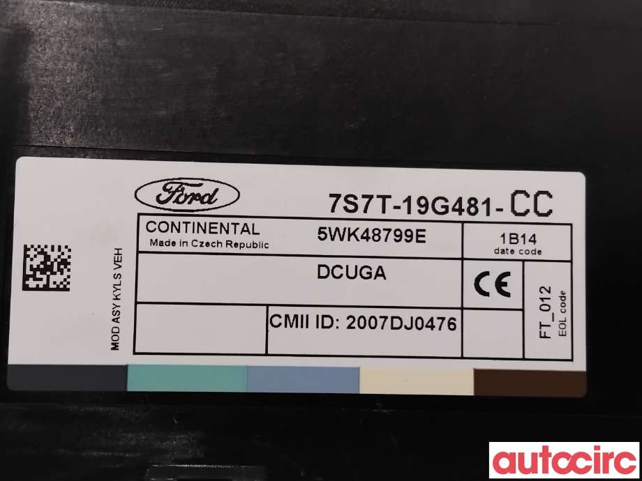 Styreenhet nøkkelfri/keyless til Ford Mondeo 2011-2014 (Type IV, Fase 2)  (FORD|1796482|5WK48799E|7S71-19G481-CC)
