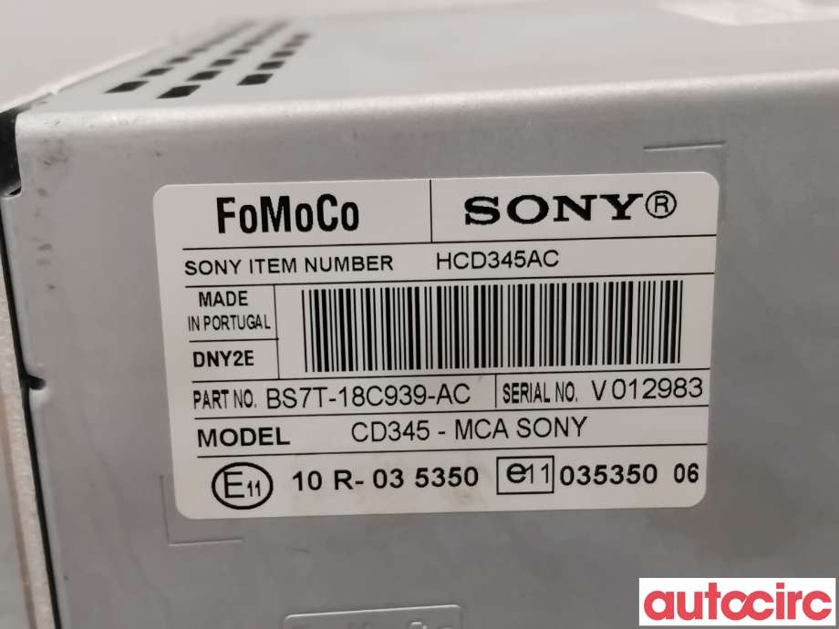 Bilstereo til Ford Mondeo 2011-2014 (Type IV, Fase 2)  (FORD|1836339|CD345-MCA|BS7T-18C939-AC)