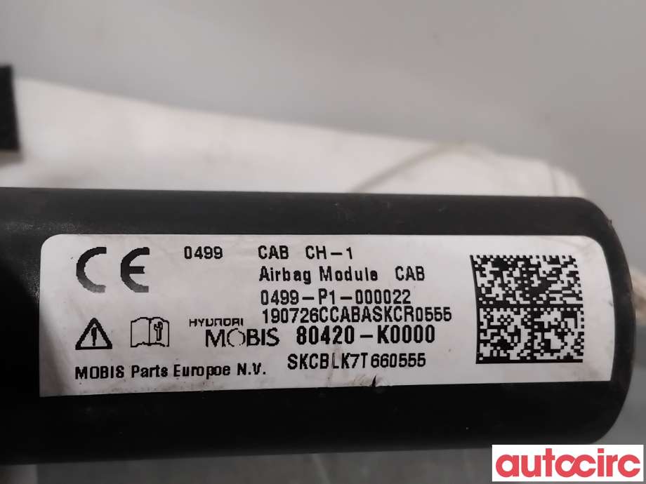 Airbag gardin høyre til Kia e-Soul 2019-->> (Type III) (KIA|80420K0000||80420-K0000)