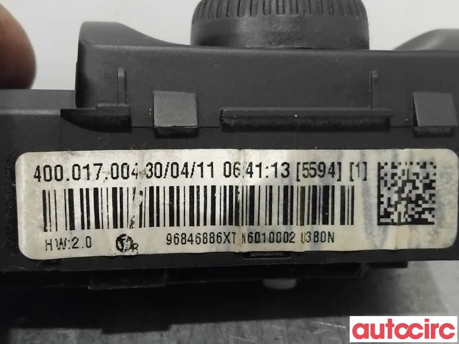 Varmeapparat betjening til Peugeot 5008 2010-2017 (Type I)  (PEUGEOT|6559YX||96846886XT)