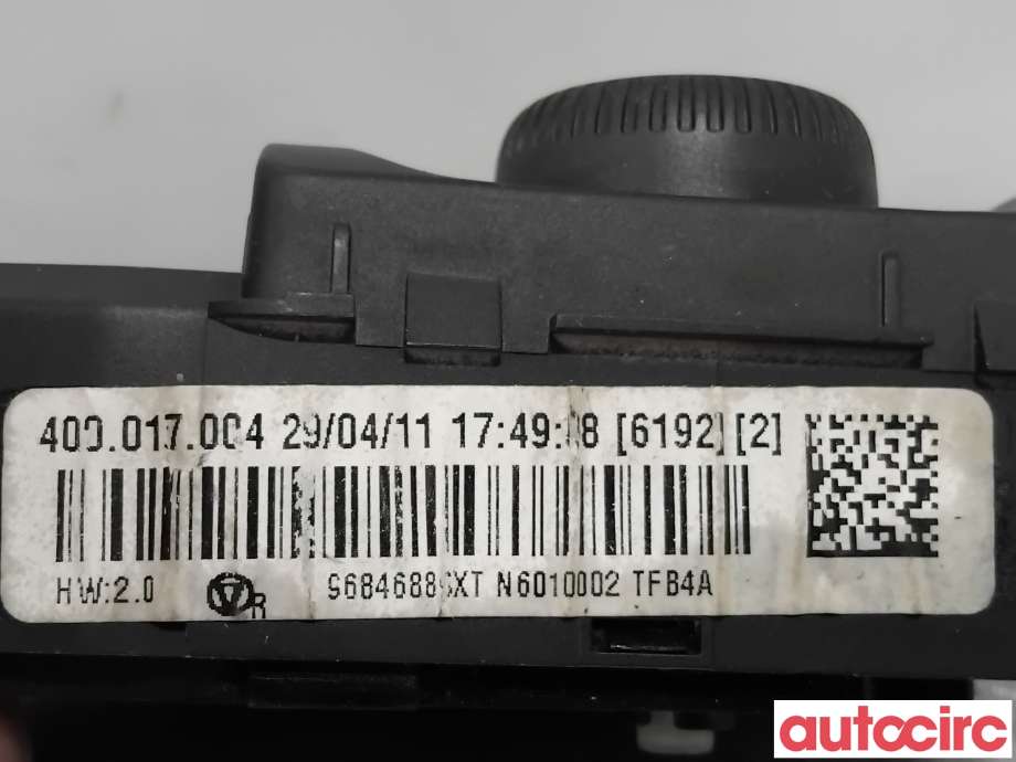 Varmeapparat betjening til Peugeot 5008 2010-2017 (Type I)  (PEUGEOT|6559YX||96846886XT)