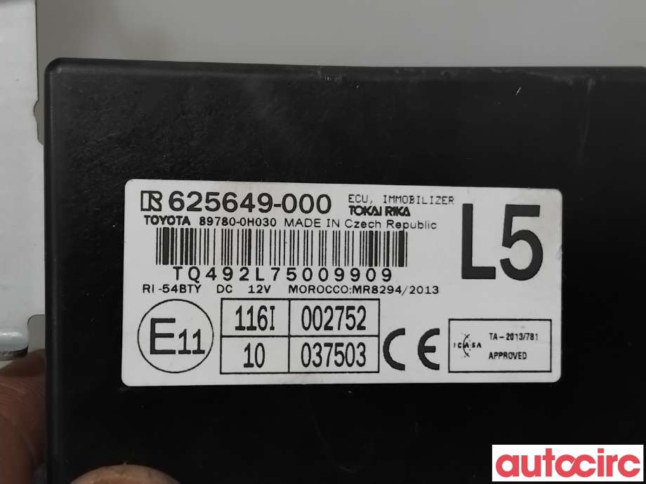 Styreenhet diverse til Peugeot 108 2014-->>  (PEUGEOT|B000879180|625649-000|89780-0H030)