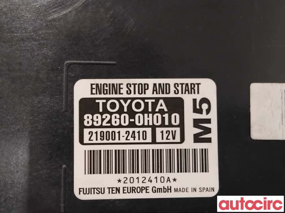 Styreenhet diverse til Peugeot 108 2014-->>  (PEUGEOT|B000966380|219001-2410|89260-0H010)