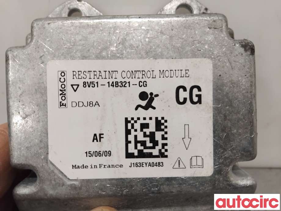 Airbag elektronikk til Ford Fiesta 2008-2012 (Type VI, Fase 1)  (FORD|1568584||8V51-14B321-CG)