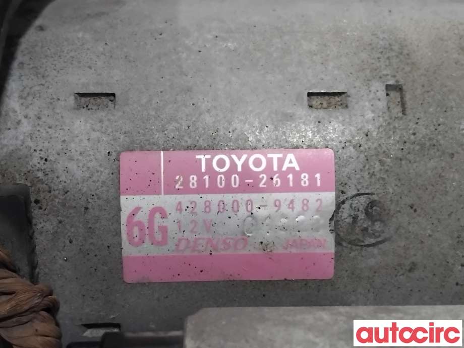 Starter diesel til Toyota RAV4 2013-2015 (Type IV, Fase 1)  (TOYOTA|2810026181|428000-9482|28100-26181)