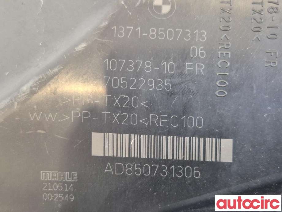 Luftfilterboks til BMW 3-Serie 2012-2018 (F30/F31/F34) (F30/F31/F34) (BMW|13718507313|107378-10|1371-8507313)
