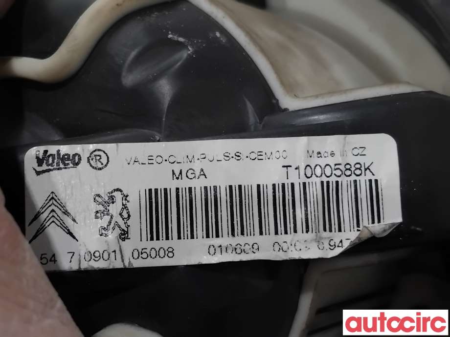 Varmeapparat motor til Peugeot 308 2007-2011 (Type I, Fase 1)  (PEUGEOT|6441Z7|T1000588K|)