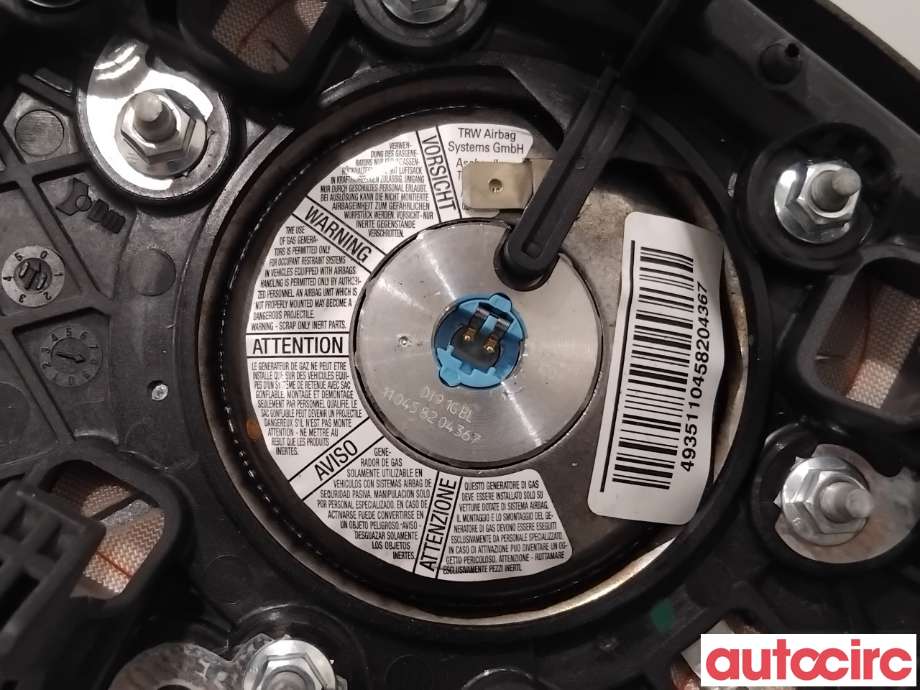 Airbag rattpute til Citroën Berlingo 2008-2015 (Type II, Fase 1)  (CITROEN|4112PZ|)