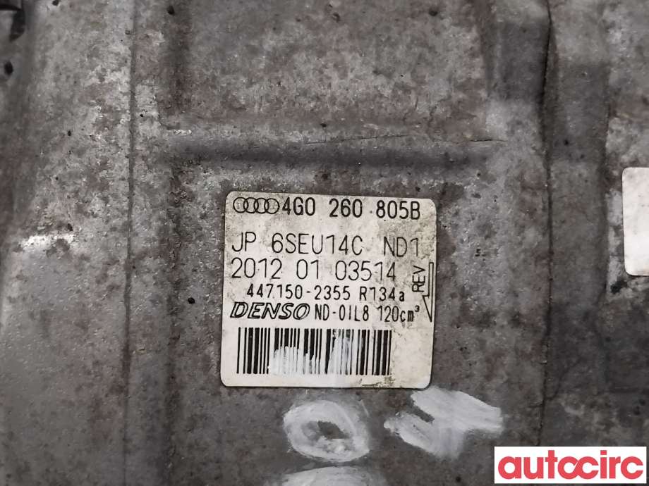 Aircondition kompressor til Audi A6 2011-2014 (Type IV, Fase 1) (C7) (C7) (AUDI|4G0260805B|447150-2355)