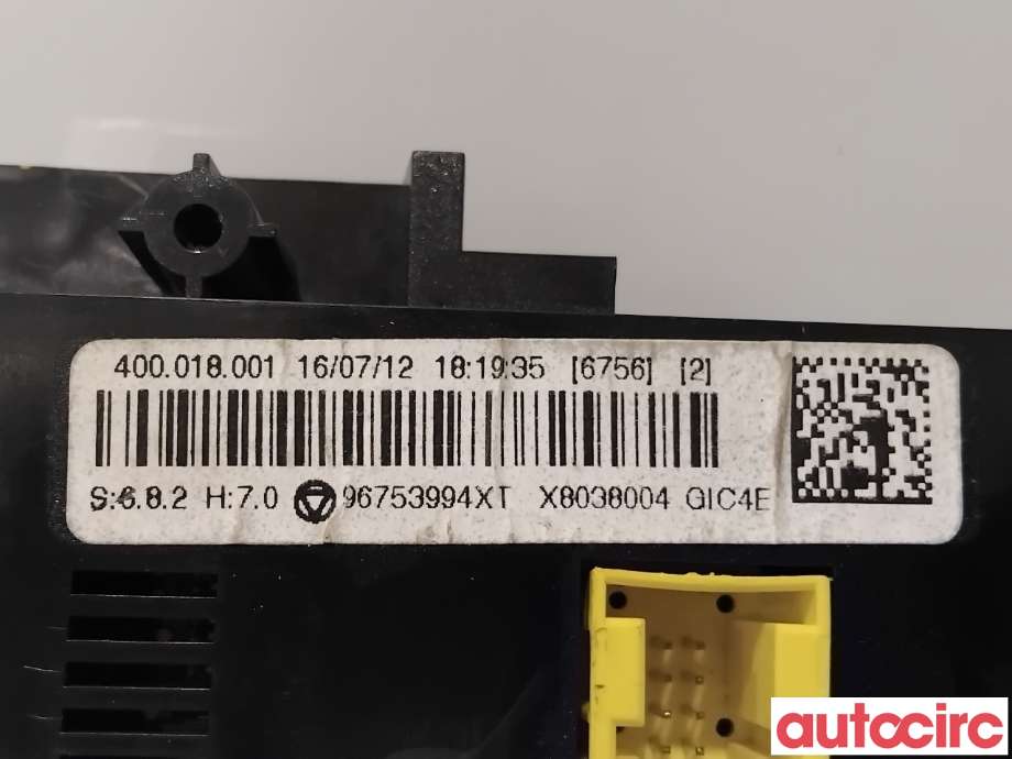 Varmeapparat betjening til Citroën DS3 2010-2019  (CITROEN|6452W7|X8038004|96753994XT)