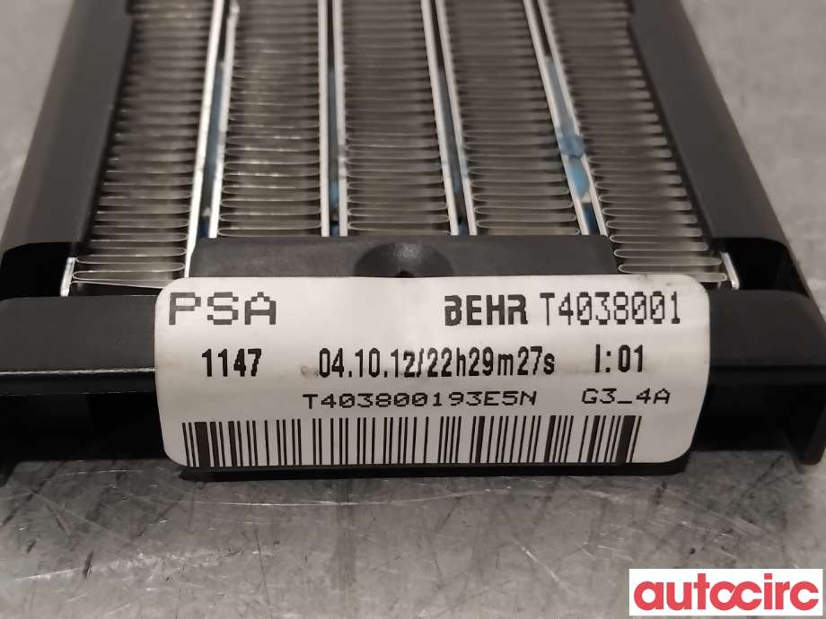 Varmeapparat register til Citroën DS3 2010-2019  (CITROEN|6436H5|T4038001|)