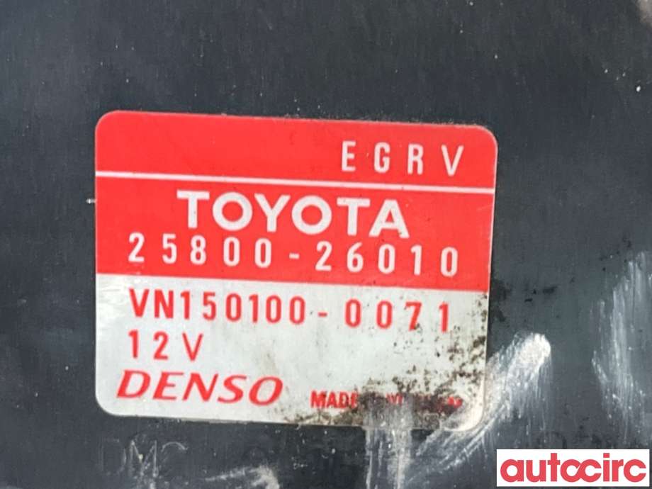 EGR-ventil til Toyota RAV4 2009-2013 (Type III, Fase 2)  (TOYOTA|2580026010|VN150100-0071|25800-26010)