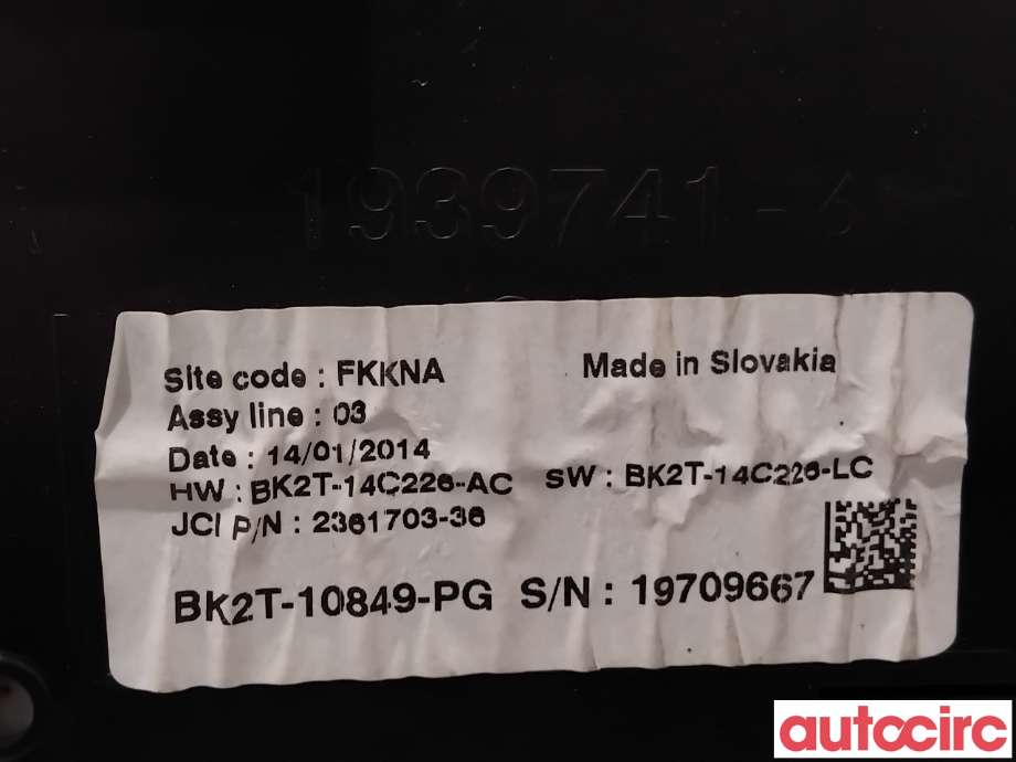 Instrumentpanel til Ford Transit Custom 2013-2023 (Type I)  (FORD|2258753|20617103-36|BK2T-10849-PG)