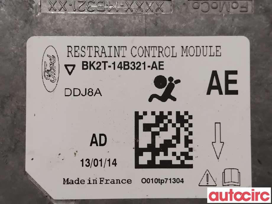 Airbag elektronikk til Ford Transit Custom 2013-2023 (Type I)  (FORD|1880952||BK2T-14B321-AE)