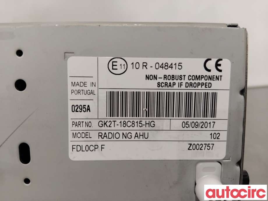 Bilstereo navigasjon til Ford Transit Custom 2013-2023 (Type I) (FORD|2387294||GK2T-18C815-HG)