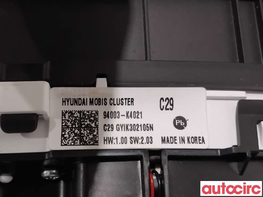 Instrumentpanel til Hyundai Kona 2017-2021 (Type I, Fase 1)  (HYUNDAI|94003K4021||94003-K4021)