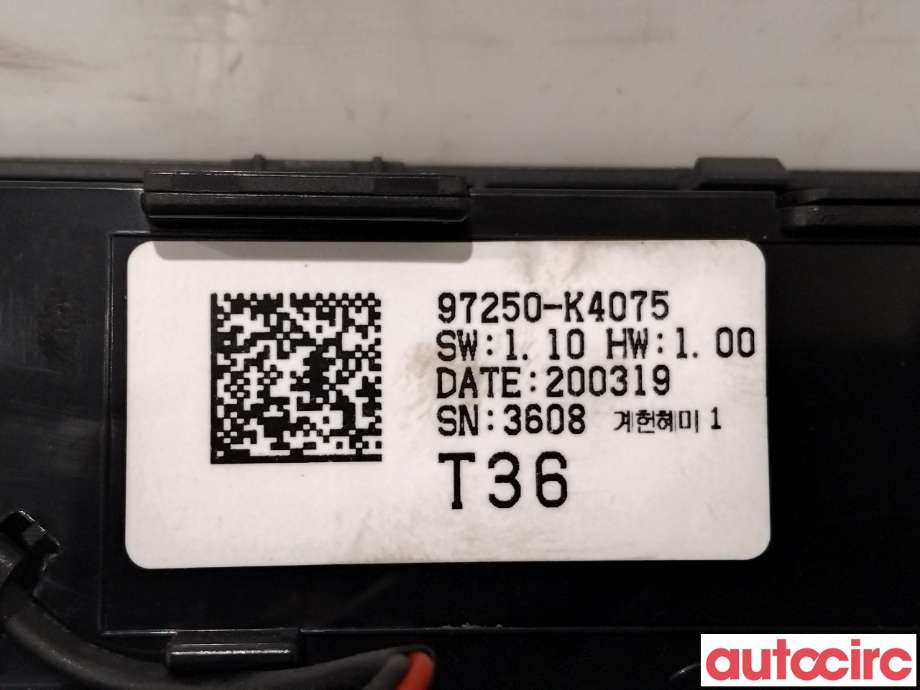 Varmeapparat betjening til Hyundai Kona 2017-2021 (Type I, Fase 1)  (HYUNDAI|97250K4075SPS||97250-K4075)