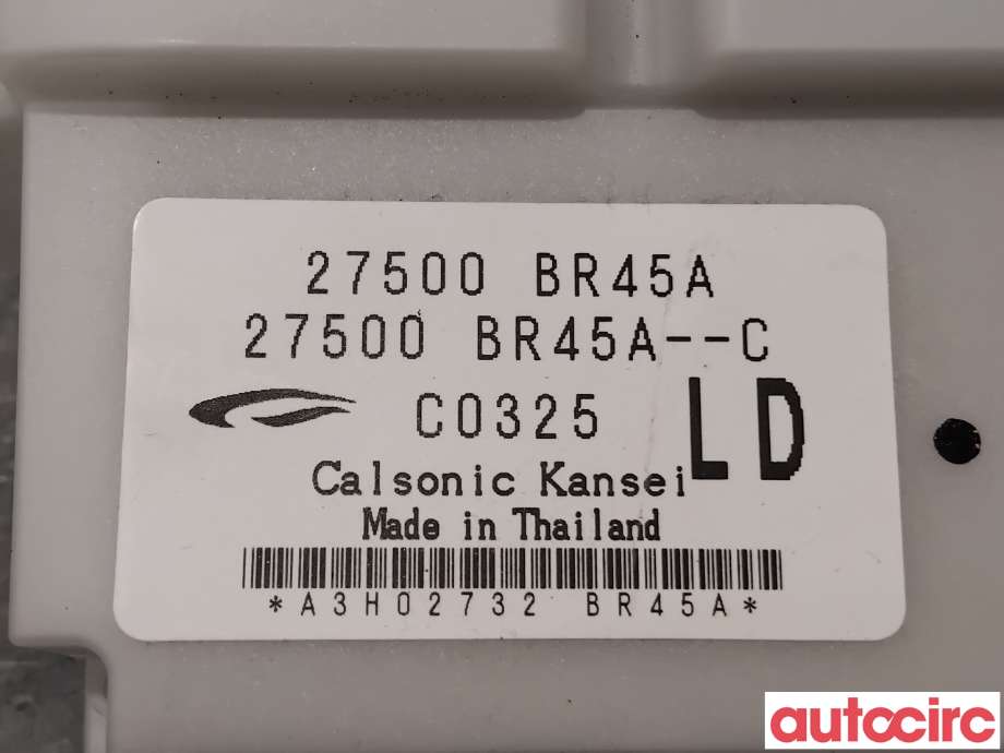 Varmeapparat betjening til Nissan Qashqai 2010-2014 (Type I, Fase 2) (NISSAN|27500BR45A|)