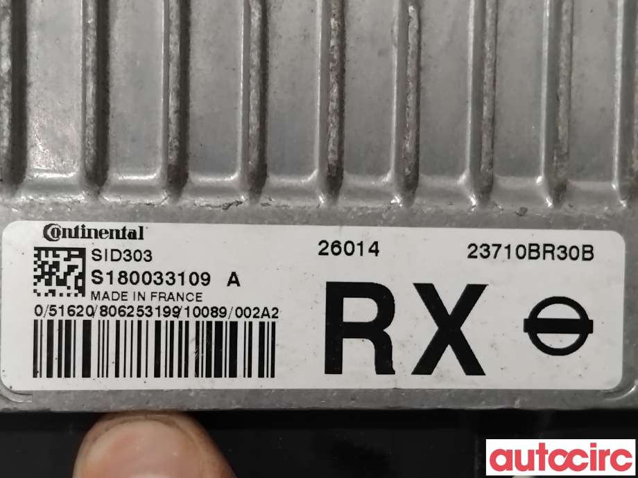 Styreenhet motor til Nissan Qashqai 2010-2014 (Type I, Fase 2)  (NISSAN|23710BR30B|S180033109A)