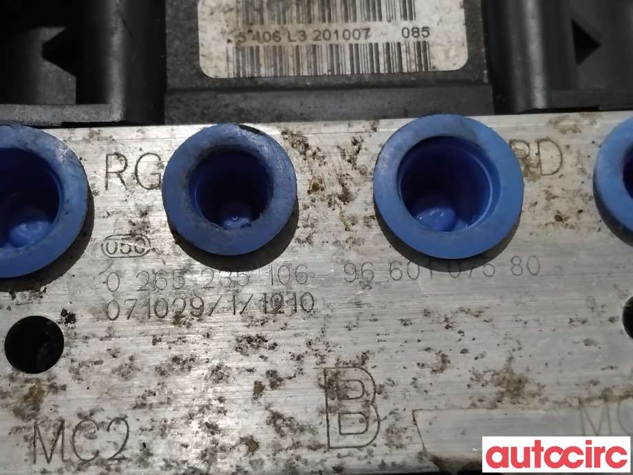 ABS sentral til Peugeot 308 2007-2011 (Type I, Fase 1)  (PEUGEOT|4541FS|0265235106|1607126280)