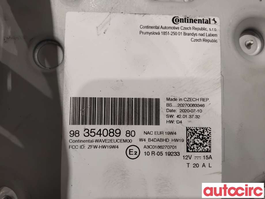 Bilstereo navigasjon til Peugeot 208 2019-->> (Type II)  (PEUGEOT|1671944380|A3C0186270701|1680319380)