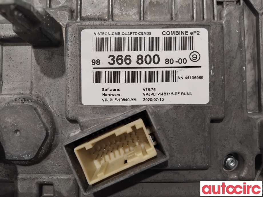 Instrumentpanel til Peugeot 208 2019-->> (Type II)  (PEUGEOT|9836680080|VPJPLF-14B115-PF|9848580480)