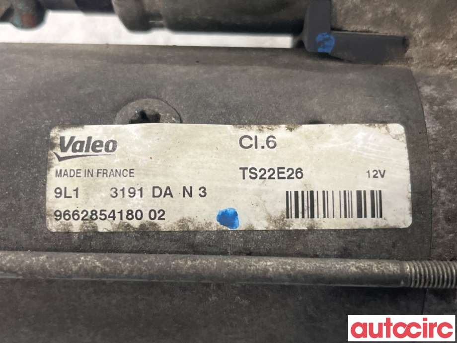 Starter diesel til Peugeot 508 2011-2014 (Type I, Fase 1)  (PEUGEOT|5802CE|TS22E26|9662854180)