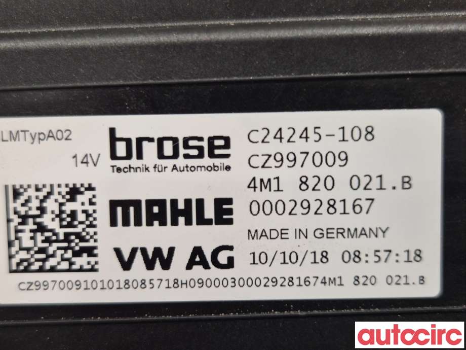 Varmeapparat motor til Audi e-tron 2018-->>  (AUDI|4M1820021B)
