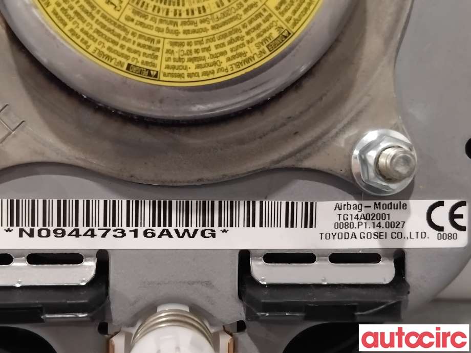 Airbag rattpute til Toyota RAV4 2016-2019 (Type IV, Fase 2)  (TOYOTA|4513042210C0|)