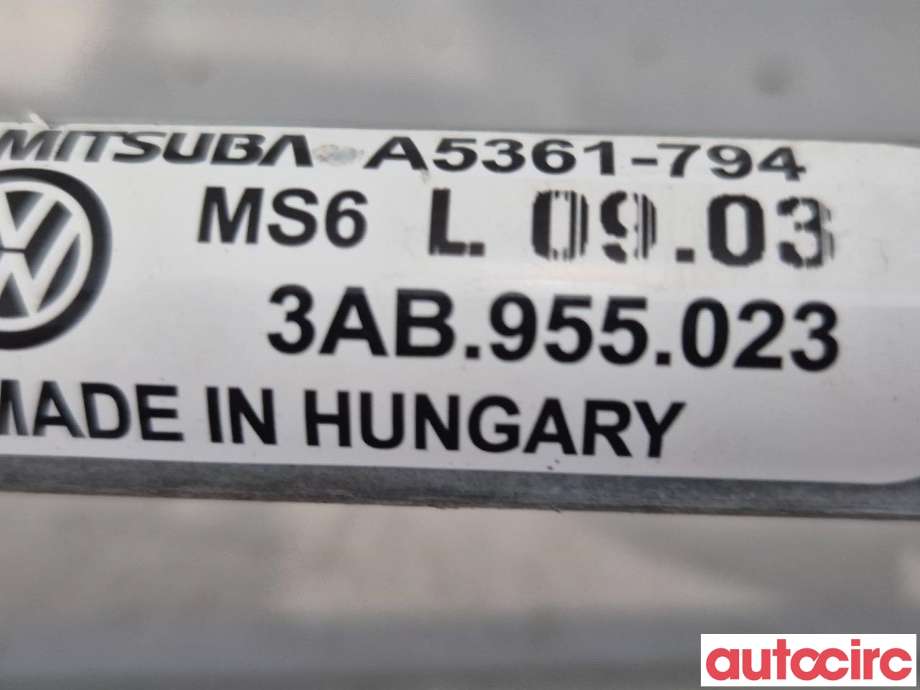 Viskermotor frontrute til VW Passat 2011-2015 (B7) (B7) (VOLKSWAGEN|3AB955023A|A5361-794|3AB955023)