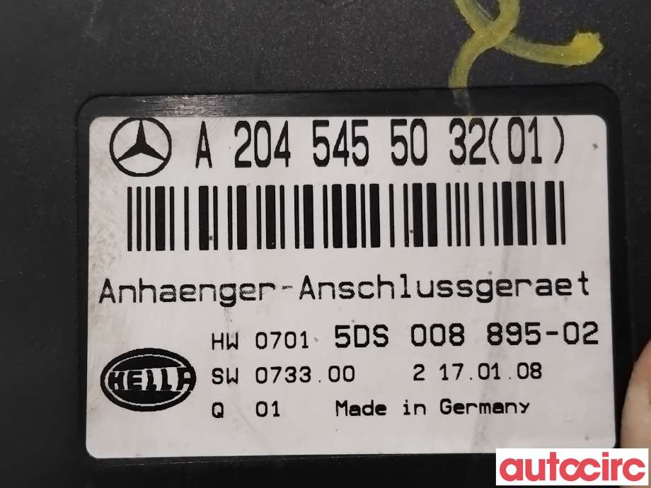 Styreenhet hengerfeste til Mercedes C-Klasse 2007-2011 (Fase 1) (W204) (W204) (MERCEDES|A2045459132|5DS008895-02|A2045455032)
