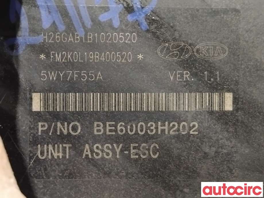 ABS sentral til Kia Sorento 2011-2015 Type II (KIA|589102P970|BE6003H202|58910-2P970)