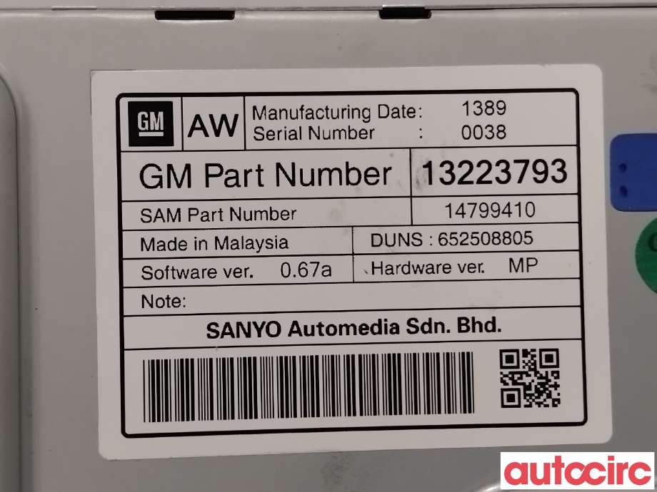 Instrument kjørecomputer til Opel Insignia A 2009-2014 (OPEL|23420472|652508805|84117467)