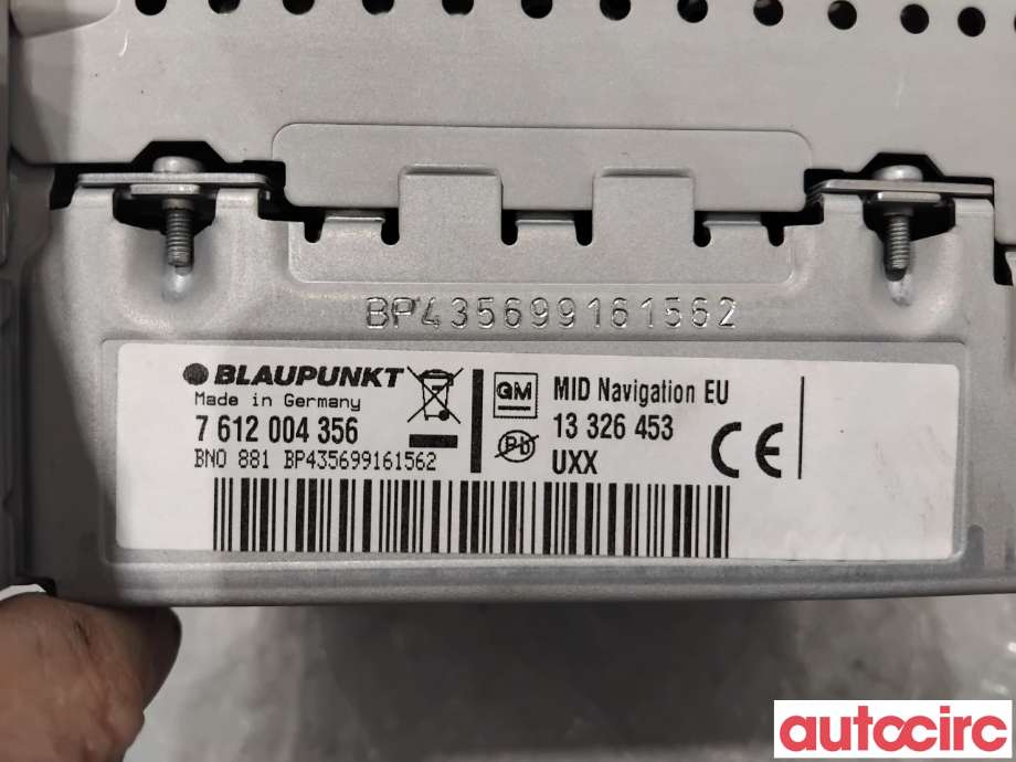 Bilstereo navigasjon til Opel Insignia A 2009-2014  (OPEL|93169528|7612004356|13326453)