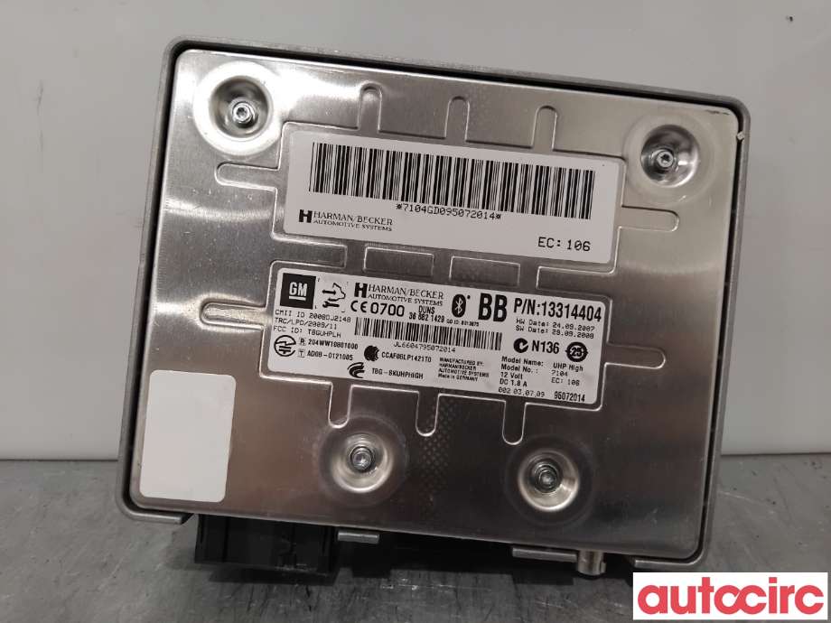 Styreenhet bluetooth til Opel Insignia A 2009-2014  (OPEL|13314404|7104|13353284)