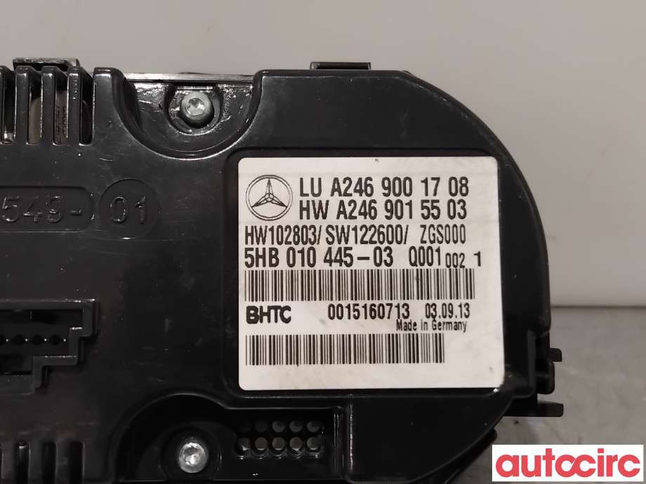 Varmeapparat betjening til Mercedes CLA 2013-2019 (C117) (C117) (MERCEDES|A2469003616|5HB010445-03|A2469001708)
