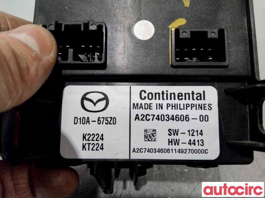 Styreenhet diverse til Mazda 2 2015-2019 (Type III, Fase 1)  (MAZDA|D10A-67-5Z0C|A2C74034606-00|D10A-675Z0)
