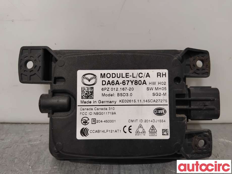 Sensor radar til Mazda 2 2015-2019 (Type III, Fase 1) (MAZDA|DA6A-67-Y80F|6PZ012167-20|DA6A-67Y80A)