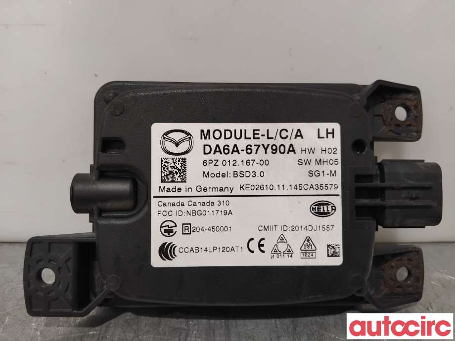 Sensor radar til Mazda 2 2015-2019 (Type III, Fase 1) (MAZDA|DA6A-67-Y90F|6PZ012167-00|DA6A-67Y90A)